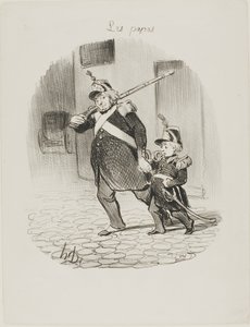 A nagy felvonulás napja, 6. tányér Les Papasból alkotó: Honoré Victorin Daumier