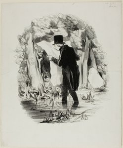 Ez az, ahová a Constitutionnel előadása elvihet, 8. lemez a Pastoralesből alkotó: Honoré Victorin Daumier