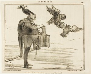 Két nagyherceg indul Szevasztopolba, 166. tábla az Actualitésből alkotó: Honoré Victorin Daumier