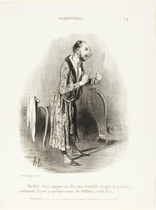"Nos... ahogy a mondás tartja, mint egy igazi gyöngysor, .... csak néhányan közülük kioldódtak, ez minden!", 9-es tányér a Coquetterie-től. alkotó: Honoré Victorin Daumier