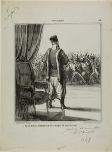 "Mi van azzal..., úgy tűnik, már nem érdeklem őket" - 89-es tányér az Actualitésből. alkotó: Honoré Victorin Daumier