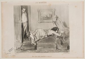 Egy buzgó diák otthonról dolgozik alkotó: Honoré Daumier