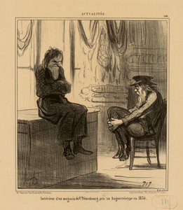 140. számú Hírek: Egy szentpétervári üzlet belső tere, 1854-ben daguerreotípia technikával készített felvétel alkotó: Honoré Daumier
