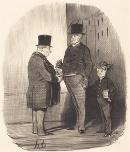 Ah! Ön jártas a latin versekben, fiatalember... alkotó: Honoré Daumier