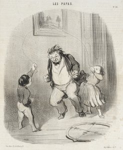 Gyerünk, papa... még... harminckét kört! alkotó: Honoré Daumier