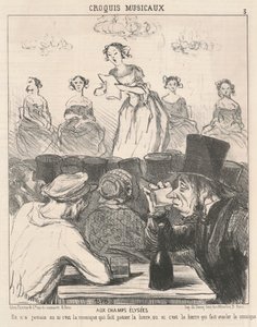 A Champs Elysees-re alkotó: Honoré Daumier