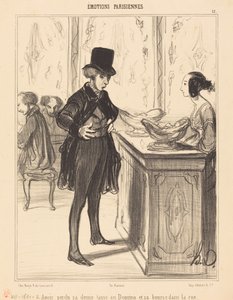 Elveszíteni a fél csészéjét dominózás közben és az erszényét az utcán alkotó: Honoré Daumier