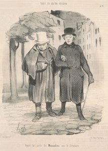 Az igazgatóság alatt álló muscadinok tagjaként alkotó: Honoré Daumier