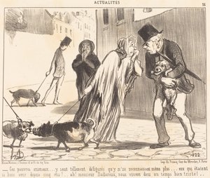 Ezek a szegény állatok... már nem ismerik fel egymást... alkotó: Honoré Daumier