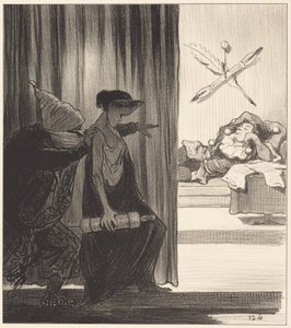 Clytemnestra lökte Mimi Véron... alkotó: Honoré Daumier