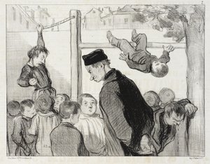 Hogyan formálja a torna a végtagokat... alkotó: Honoré Daumier