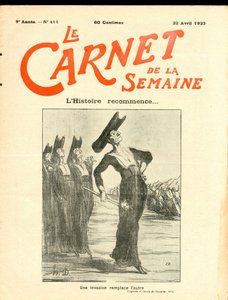 „A hét könyve” címlapja, Satiric, fekete-fehér alkotó: Honoré Daumier