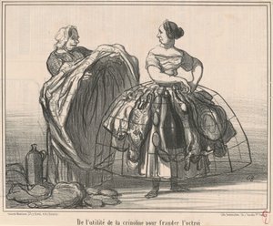 A krinolin hasznosságáról a támogatás visszaélésében alkotó: Honoré Daumier