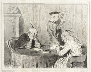 Könnyelmű szerzők alkotó: Honoré Daumier