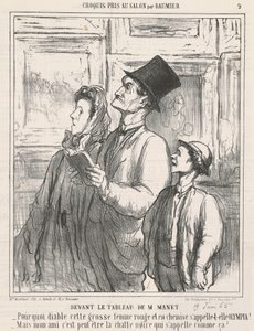 M. Manet festménye előtt alkotó: Honoré Daumier