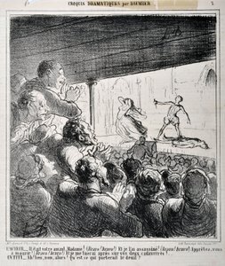 Dráma vázlat: "" Ő volt a szeretője, Madame ... "" Honore Daumier (1808-1879) metszete a "" Le Charivari "-ban. Palais Longchamp, Marseille-i Szépművészeti Múzeum. alkotó: Honoré Daumier