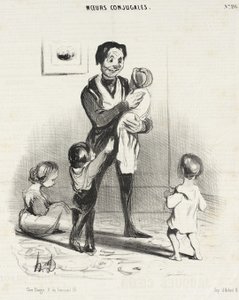 Eh, eh! Kis gazember, te majd ... alkotó: Honoré Daumier