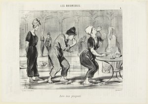 Entre deux plongeons (Két merülés között) alkotó: Honoré Daumier
