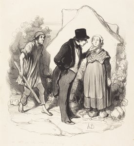 A férjed féltékeny lenne... alkotó: Honoré Daumier