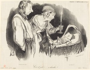 Nem csinos!... ez a kerub!... alkotó: Honoré Daumier