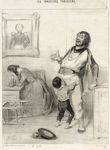 Szabad ilyen állapotban visszatérni Bercyből...? alkotó: Honoré Daumier