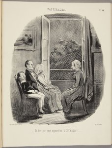 És gondolni, hogy ma van Szent Medárd napja! alkotó: Honoré Daumier
