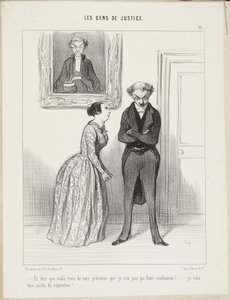 És gondolni, hogy a vádlottjaim közül hármat sem tudtam elítéltetni! El fogom veszíteni a hírnevemet! alkotó: Honoré Daumier