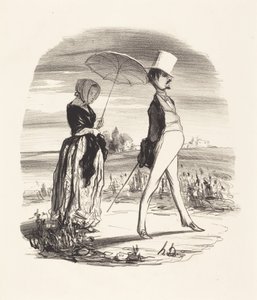És ezt nevezik az élet folyóján való lefelé haladásnak... alkotó: Honoré Daumier