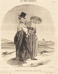 A természet szépségeit csodálja - Saint-Denis síksága alkotó: Honoré Daumier