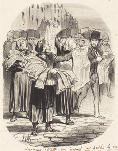 Az újságvásárlás hátránya... alkotó: Honoré Daumier