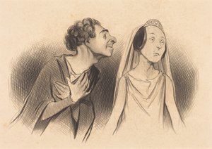 Szerelmesebben távozom, mint... valaha... alkotó: Honoré Daumier