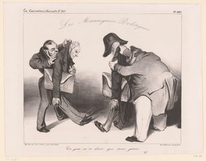 A haditengerészet és az elnökség karikatúrája alkotó: Honoré Daumier