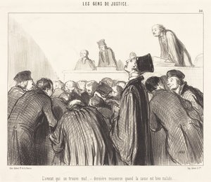 Az ügyvéd, aki rosszul érzi magát alkotó: Honoré Daumier