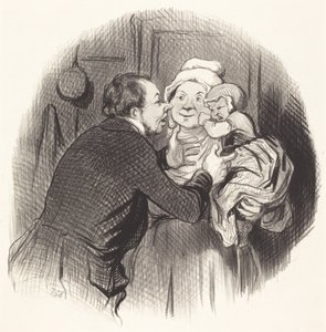 A nővér látogatása alkotó: Honoré Daumier