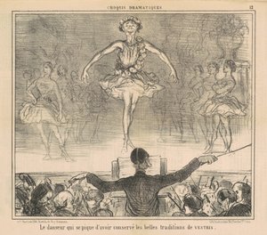 A táncosnő, aki büszke arra, hogy megtartotta... alkotó: Honoré Daumier