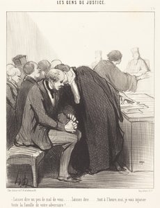 Hagyjátok, hogy egy kicsit rosszat mondjanak rólatok... alkotó: Honoré Daumier