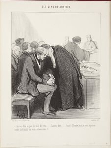 Hagyja, hogy mondjanak egy kis rosszat önről... hagyja, hogy beszéljenek... mindjárt megsértem az ellenfele egész családját!... alkotó: Honoré Daumier
