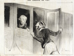 Az utazás közbeni elszundítás veszélye alkotó: Honoré Daumier