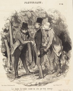 Egy túlságosan vad hely meglátogatásának veszélye alkotó: Honoré Daumier