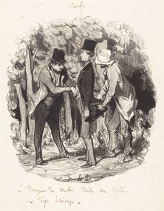 Egy túlságosan vad hely felkeresésének veszélye alkotó: Honoré Daumier