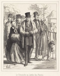 Vasárnap a Jardin des Plantes-ban alkotó: Honoré Daumier