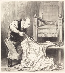 Az új koronakárpitos... alkotó: Honoré Daumier