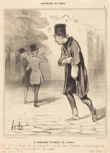 A szivarvégek gyűjtője alkotó: Honoré Daumier