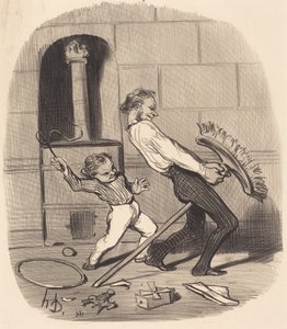 Lovagló óra, középiskola alkotó: Honoré Daumier