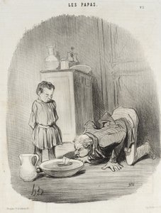 Apák (nyomatsorozat) alkotó: Honoré Daumier