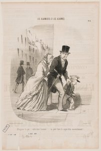 Gyorsan menjünk, ott hátul két férfi van… lehet, hogy ez egy új, jogellenes gyülekezés kezdete. alkotó: Honoré Daumier