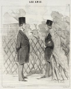 Cabassolné sétál... alkotó: Honoré Daumier