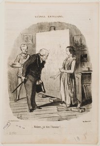 Asszonyom, van szerencsém. alkotó: Honoré Daumier