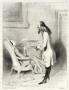 Asszonyom, mit szól ehhez a cigarettához? alkotó: Honoré Daumier