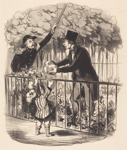 De hiszen mondom, hogy az az ő léggömbje... alkotó: Honoré Daumier